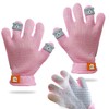 FURBB Pet Grooming Glove 2pack Cat Dog Gentle Deshedding Brush Glove - Efficient Pet Hair Remover Massage Mitt - Enhanced Five Finger Design Perfect for Long Short Fur (Pink 2Pack)