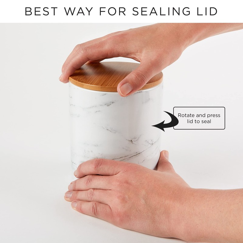 DII Kitchen Ceramics Collection Canister Set, Floral Tile, 3 Piece