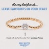 Holy Water Memorial Pawprint Bracelet In Gold