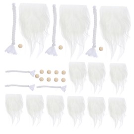 KOMBIUDA 1set Beard Material for Gnome Making Pre-Cut Gnome Beards and Braids for Creative Crafting for Christmas and Festive Decorations