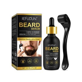 Sefudun Beard Serum for Men -  Natural Beard Serum with Biotin, Rosemary & Essential Beard Oil for Fuller, Thicker Facial Hair Enhancer 60ml / 2fl.oz - Specification: Beard Serum *1