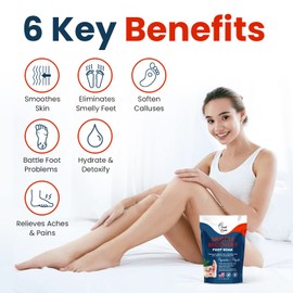 FOOT CURE Muscle Relief Foot Soak with Epsom Salts - All Natural Salts for Post Workout Recovery - Softens Calluses - Soothes Sore & Tired Feet, Foot Odor Scent, Spa Pedicure Made in USA - 16oz (Pack of 2)