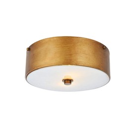 Elegant Lighting Hazen 2 Light 12 inch Vintage Gold Flush Mount