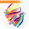 LE TOOTER Mixed Bouncy Ball with Tail Cat Toys,5 Packs