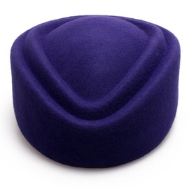 Lawliet Wool Air Hostesses Cocktail Fascinator Base Pillbox Hat Millinery Craft A049 (Purple)