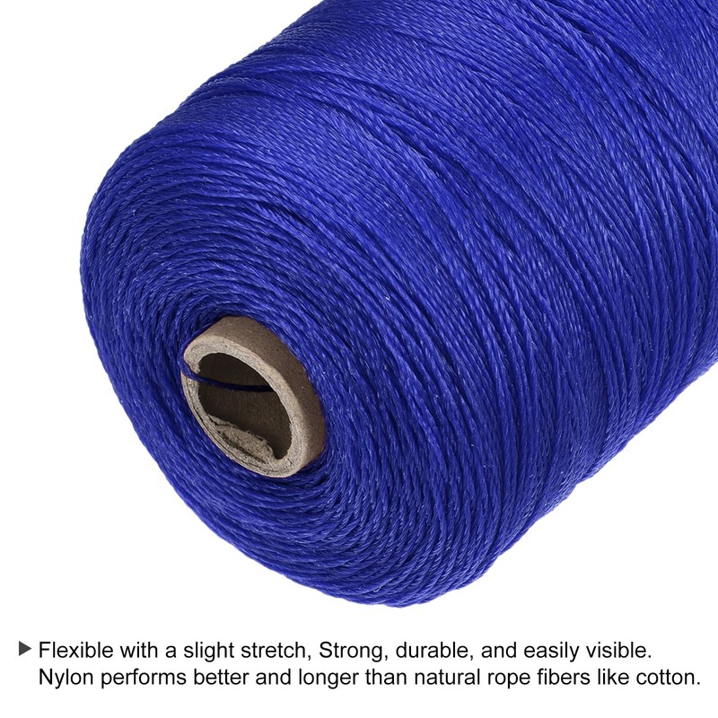 MECCANIXITY Twisted Mason Line Nylon Twine String Cord Blue 600M/656
