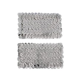 Zac's Alter Ego Pair of 5cm Wide Elasticated Sequin Wristbands