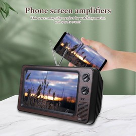 jojofuny watch TV amplifier TV set screen magnifier for smartphone phone accessories vintage wood magnifier for cell phone video intelligent pp foldable tool cell phone