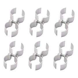 Chain Link Fence Panel Clamps - glrovazas 6Pcs Double Pipe Clamp Pipe, Saddle Clamps for Round Pipe Panel Frame,Bolts & Nuts (28mm)