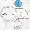 Protractor, 6-Piece 360 Degree Geometry Tool Set, 10cm Diameter Protractors