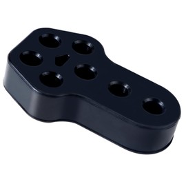 Car Exhaust Hanger, Car Rubber Exhaust, Universal Car Exhaust Holder, 7 Holes, 12 mm (Black) Rubber Exhaust Holder, Silencer for Most Cars