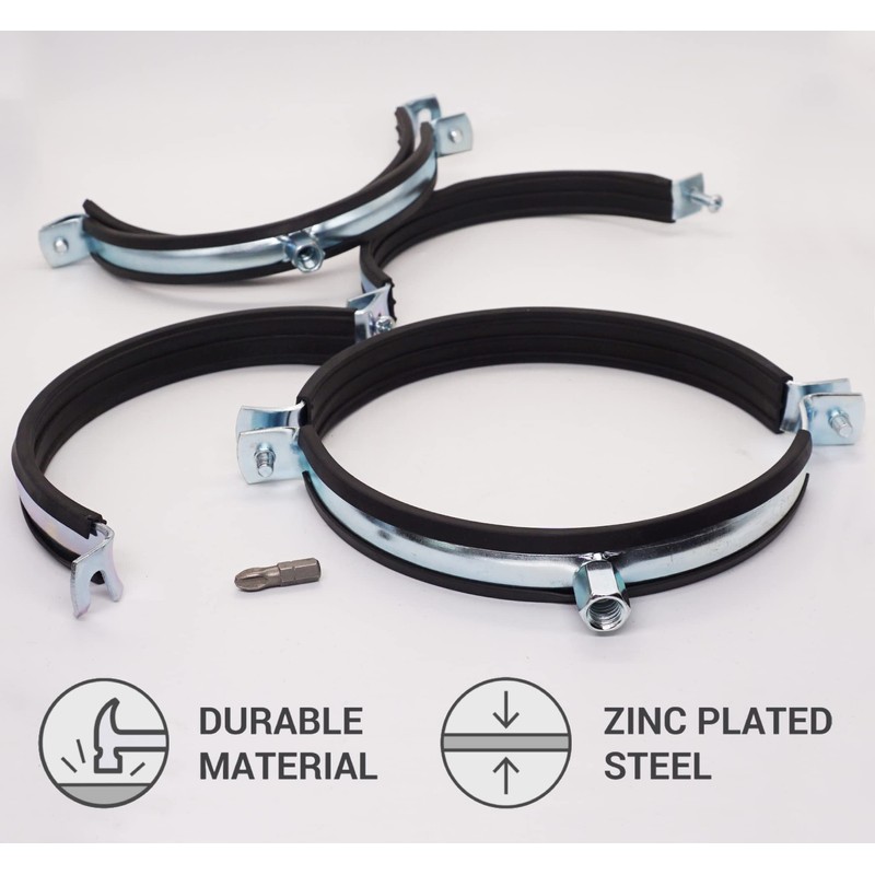 SKIR'CO Pipe Support with Rubber Lining for 150 mm Pipes,