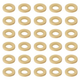 eMagTech 50pcs M1.0 Miniature Brass Washers Flat Copper Sealing Washers Copper Brass Flat Gaskets Mounting Rings Hardware Fittings