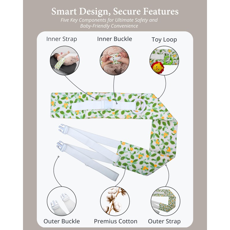 COZINUS Secure & Portable Baby Changing Safety Harness: Soft, Comfortable,