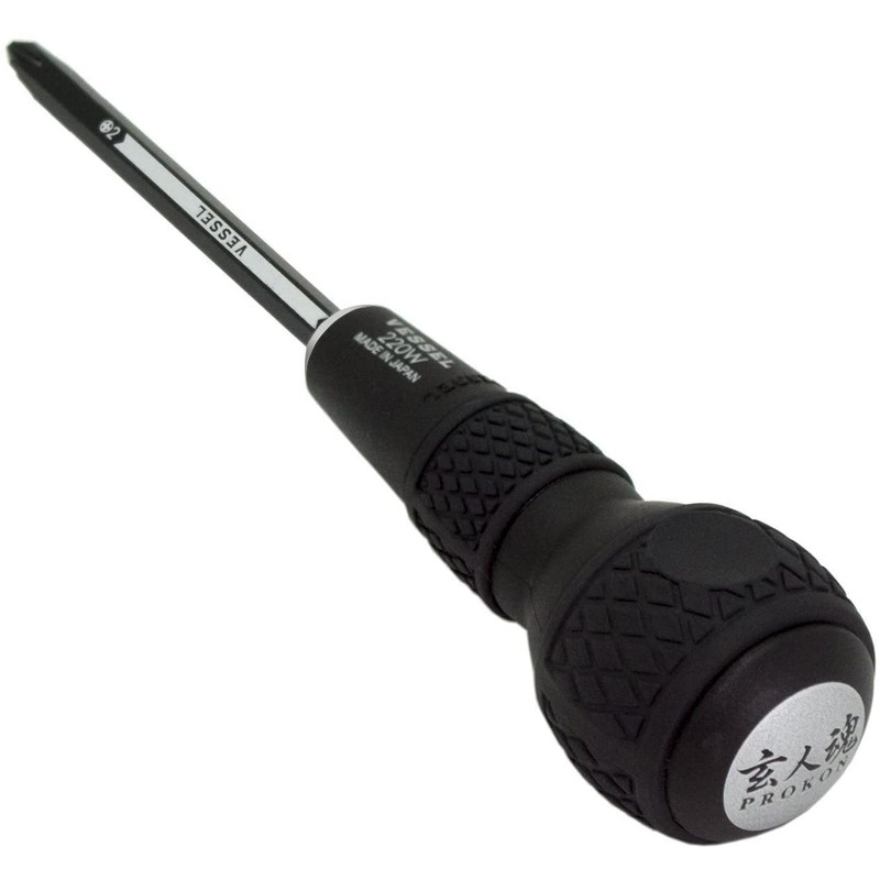 VESSEL BALL GRIP 1/4" Hex. Bit Interchangeable Screwdriver (Bit 3PC.