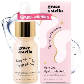 grace  stella Hyaluronic Acid Serum (0.34 fl oz10 ml) Hyaluronic Acid Serum for Face - Acido Hialuronico Face Serum for Women - Hydrating Serum to... 