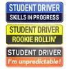 3PCS Student Driver Magnetic Stickers for Car - Removable Novice