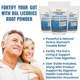 DGL Licorice Supplement: Supports Digestive Health, Gut Lining Support, DGL Powder for Wellness, Licorice Root Extract Powder, 280 serv.