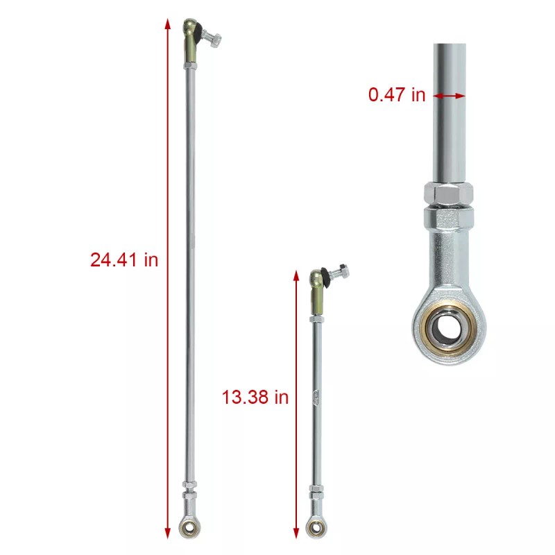 ZXMT Short & Long Tie Rod Set w/ Ends Replacement