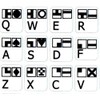 Commodore 64 Self-Adheisive Keyboard Stickers Label Shortcut Decal White Editing