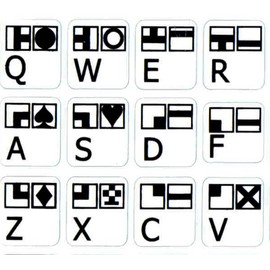 Commodore 64 Self-Adheisive Keyboard Stickers Label Shortcut Decal White Editing