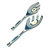 Island Bamboo Pakkawood 9-Inch Salad Leafs, Blue