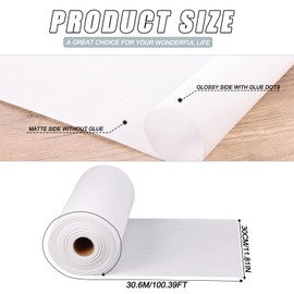 CODOHI 100g/㎡ New Upgraded Heavy Weight White Iron-On Non-Woven Fusible Interfacing 11.8" x 30.6 Yards Non-Woven Interfacing Iron On Polyester Single-Sided Interfacing for Crafts Supplies
