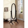 eHomeProducts Wooden Cheval Floor Mirror, Black Finish (Black)