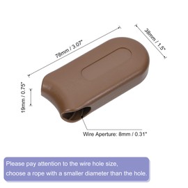 uxcell 4Pcs Blind Cord Weight, 78mm Curtain Blinds Handles Plastic Pull String Pendants for Window Shutter Vertical Roller Blinds Accessories, Brown