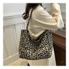 Bolsa Tote Estampado Leopardo Gran Capacidad Para Mujer Leopardo Café