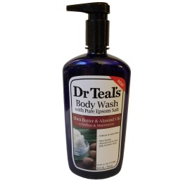 Dr. Teal's Dr Teals Shea Butter Almond Oil Body Wash Epsom Salt 24oz Pump Bottle