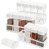 ZOOFOX 12 Pieces Spice Shaker Jars, Plastic Seasoning Shaker Box