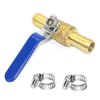 Joywayus 3/4" Hose Barb Inline Brass Shutoff Ball Valve Water