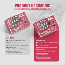 AGFRC Upgraded Mini Z RC Gyros - Mini Gyros for Drifting Mini-Z Car/Full Aluminum 4Gram Precision Red RC Gyro Set for Competition Grade RC Drifting (GY04M V3.5)