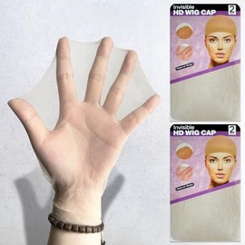 YELHADU 12 Pieces Invisible and Sheer Breathable Ultra-thin Stretchy Skinlike HD Wig Cap for Lace Front Wigs, Stocking Cap for Women