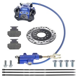 PRO BAT Rear Brake Master Cylinder Caliper With Brake Pad Assembly for 50cc 70cc 90cc 110cc 125cc Chinese Quad Taotao Coolster ATV Kids Four Wheeler, Blue