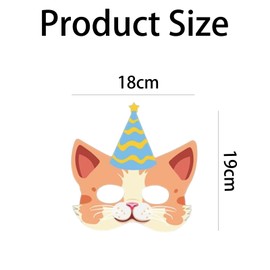 GETJOY 30 Pcs Cat Masks, Cat Birthday for Dress Up, Pretend Play, Themed Parties, Creative Photo Props, Perfect for Costume Events, Birthday Celebrations, and Group Entertainment