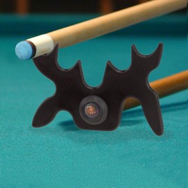 Imperial Billiard/Pool Cue Accessory: Slip-On/Portable Moosehead Bridge Head, Plastic , Black