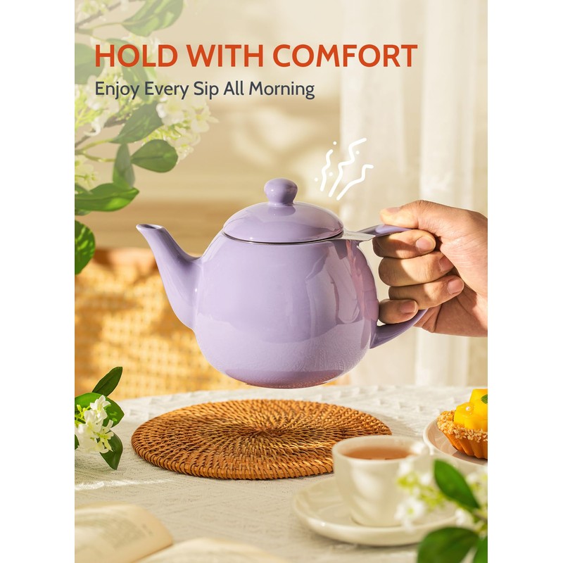 Sweese Teapots for Tea, 27 oz Porcelain Tea pot with