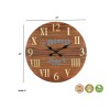 HomeRoots 24" Brown Solid Wood Silent Analog Round Wall Clock