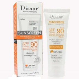 Protetor Facial Solar Orgânico Oil Free 90 Max Disaar 40g .