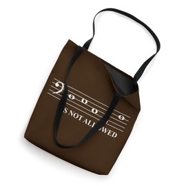 D E C A F is not allowed (bass clef, white) Tote Bag