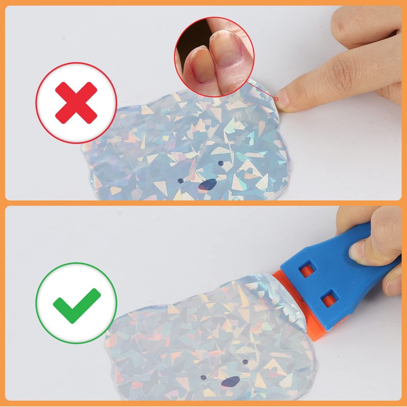 CPROSP 2 Plastic Scrapers with 100 Plastic Blades, Plastic Scraper