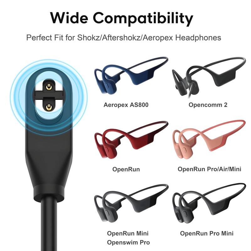 sweguard USB C Charger Cable 3.3ft Magnetic Compatible with AfterShokz