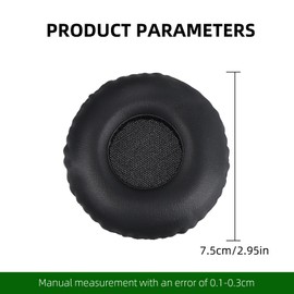 70mm Ersatz-Ohrpolster Kompatibel mit Tune 450BT, 460BT, 500BT, 510BT, 520BT, Ersatz Ohrpolster für JR 300BT, JR300, JR 310BT, JR310, E40BT - Polster mit Geräuschisolierungsschaum