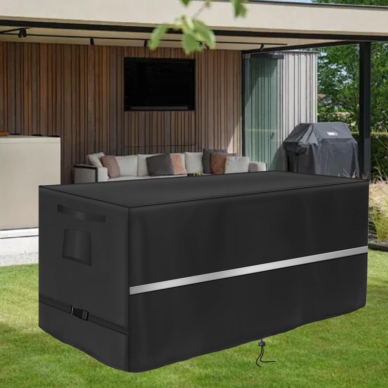 Deck Box Cover Heavy Duty Waterproof Deck Box with Handle,