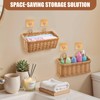 2 Pcs Woven Hanging Wall Baskets for Storage Boho Style
