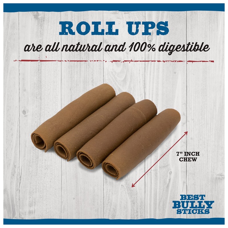 Best Bully Sticks Roll Ups - All-Natural, Highly Digestible Dog