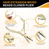 HARFINGTON Hair Extension Beading Tool Kit Stainless Steel Hair Extensions