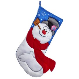 Kurt Adler Frosty The Snowman Printed Applique Stocking Standard